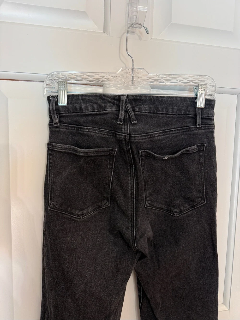 Good American Good Curve Black High Rise Straight Jeans 25388